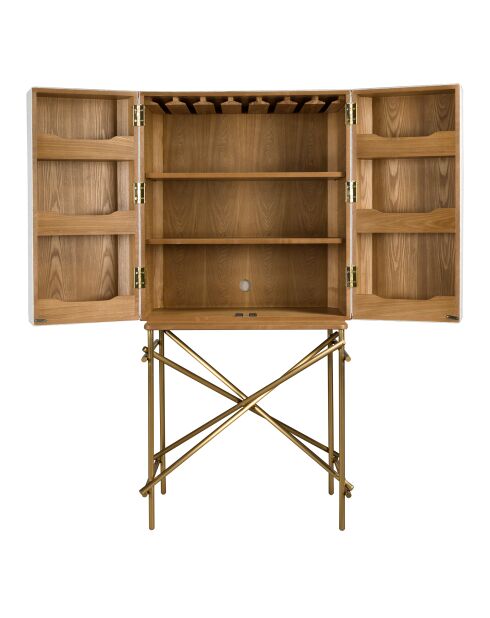 Buffet haut  gris clair/or - 70x82x53 cm