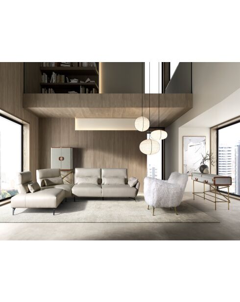 Buffet haut  gris clair/or - 70x82x53 cm