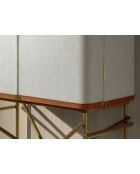 Buffet haut  gris clair/or - 70x82x53 cm