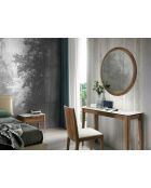Miroir mural rond  noyer - 15,5x90x90 cm