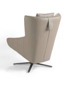 Draaibare fauteuil van imitatieleer met armleuningen mint/staal - 29x76x90 cm