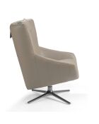 Draaibare fauteuil van imitatieleer met armleuningen mint/staal - 29x76x90 cm