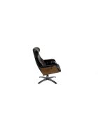 Fauteuil pivotant inclinable avec accoudoirs brun/gris anthracite - 46x80x84 cm