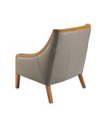 Lederen fauteuil met armleuningen grijs/honing - 20x68x88 cm