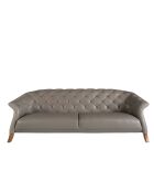 3-zitsbank Chester met modern grijs/honingkleurig design - 82x262x104 cm