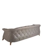 3-zitsbank Chester met modern grijs/honingkleurig design - 82x262x104 cm