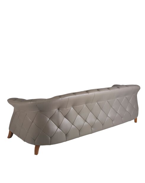 3-zitsbank Chester met modern grijs/honingkleurig design - 82x262x104 cm