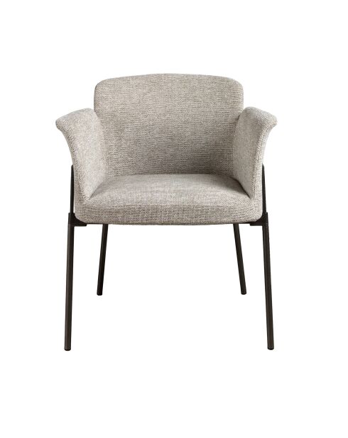 Stuhl mit Armlehnen grau/schwarz - 4,5x48x57 cm