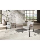 Silla con reposabrazos gris/negro - 4,5x48x57 cm