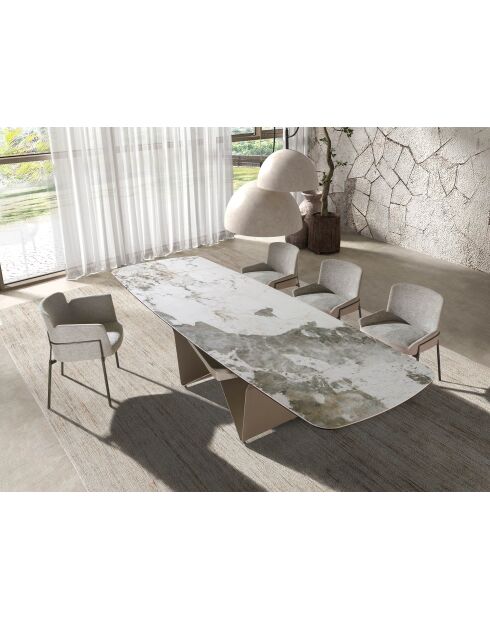 Stuhl mit Armlehnen grau/schwarz - 4,5x48x57 cm