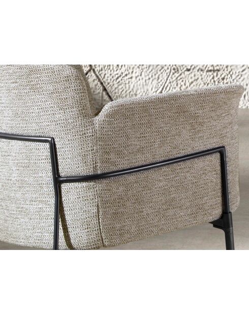 Silla con reposabrazos gris/negro - 4,5x48x57 cm