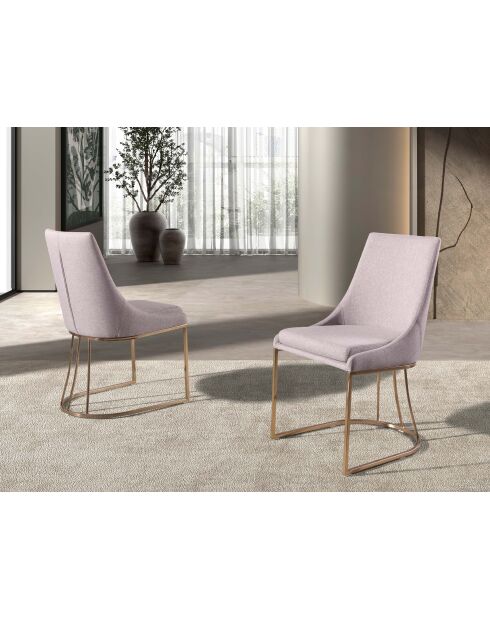 Silla gris/acero - 6,5x50x61 cm