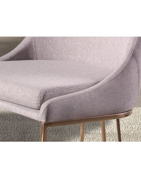 Silla gris/acero - 6,5x50x61 cm