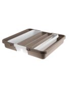 Range couverts extensible en plastique gris