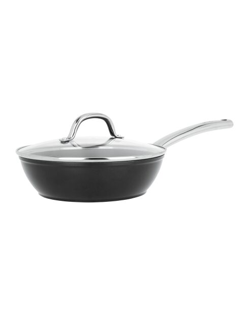 Sauteuse Aluminium forgé inox induction-D.24 cm x 6.5 cm