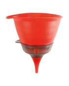 3-in-1 rode plastic trechter - D.16 cm H 18 cm