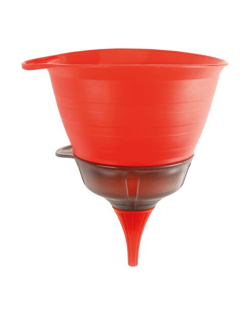 3-in-1 rode plastic trechter - D.16 cm H 18 cm