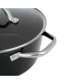 Inductiekookpot van gesmeed aluminium van roestvrij staal - 24x10 cm