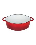 Rode geëmailleerde gietijzeren braadpan - 6,5 L