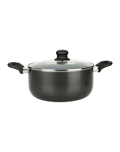 Inductiekookpot van geperst aluminium - D.24x10,5 cm