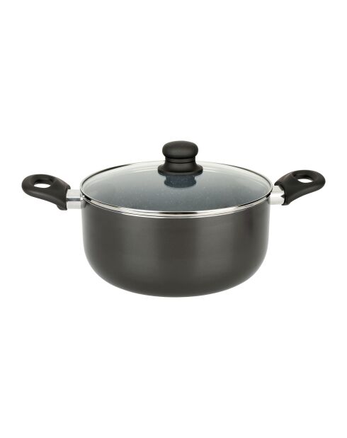 Inductiekookpot van geperst aluminium - D.24x10,5 cm