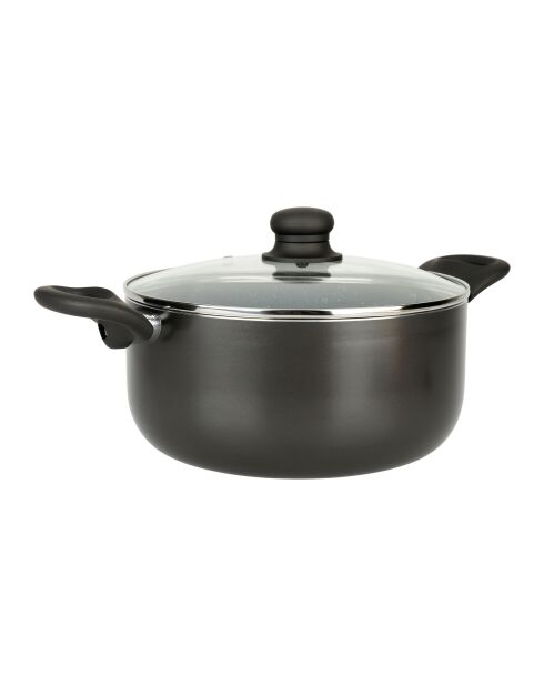 Inductiekookpot van geperst aluminium - D.24x10,5 cm