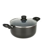 Inductiekookpot van geperst aluminium - D.24x10,5 cm