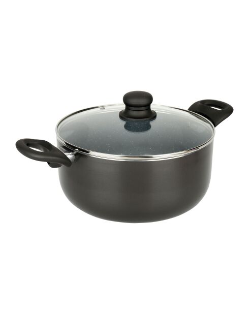 Inductiekookpot van geperst aluminium - D.24x10,5 cm