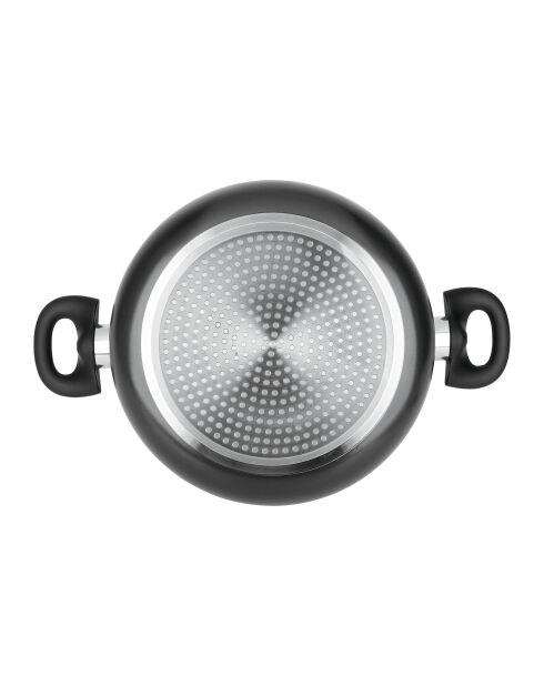 Inductiekookpot van geperst aluminium - D.24x10,5 cm