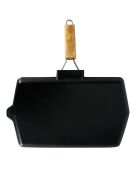 Schwarzer emaillierter Gusseisengrill - 21x35 cm