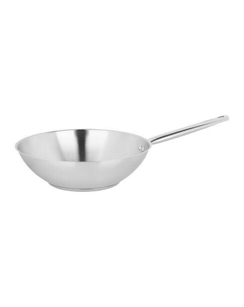 Wok a induzione in acciaio inox - D.28 cm