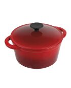 Ronde rode gietijzeren braadpan - 2,5 l