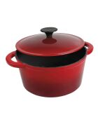 Ronde rode gietijzeren braadpan - 2,5 l