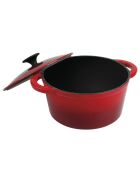 Ronde rode gietijzeren braadpan - 2,5 l