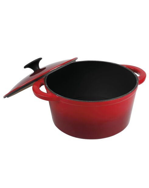 Ronde rode gietijzeren braadpan - 2,5 l