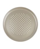 Teglia per pizza in acciaio bronzato - D.32,5 cm