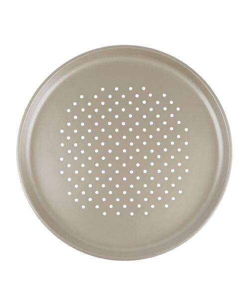 Teglia per pizza in acciaio bronzato - D.32,5 cm