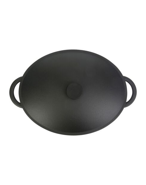 Zwarte ovale geëmailleerde gietijzeren braadpan - 9 L