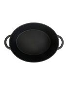 Zwarte ovale geëmailleerde gietijzeren braadpan - 9 L