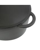 Zwarte ovale geëmailleerde gietijzeren braadpan - 9 L