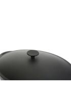 Zwarte ovale geëmailleerde gietijzeren braadpan - 9 L