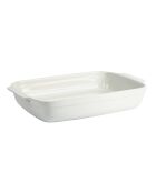 Teglia da forno rettangolare bianca in gres - 36x24 x6 cm