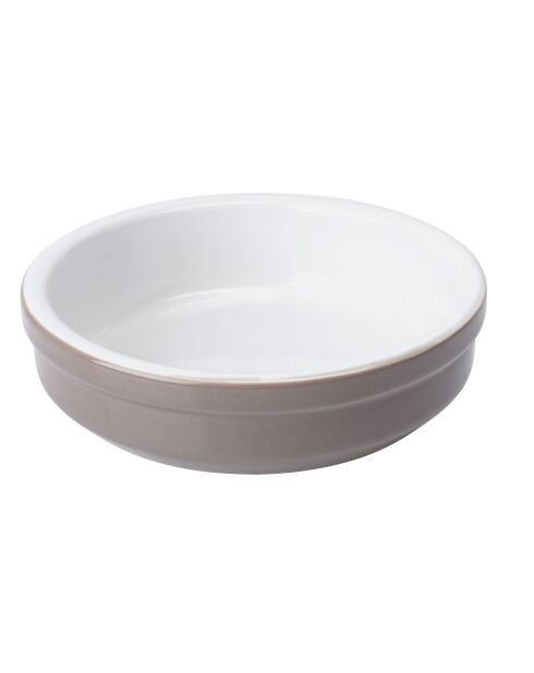 Schale mit cremefarbenem Brulée aus Steinzeug, D.12 cm