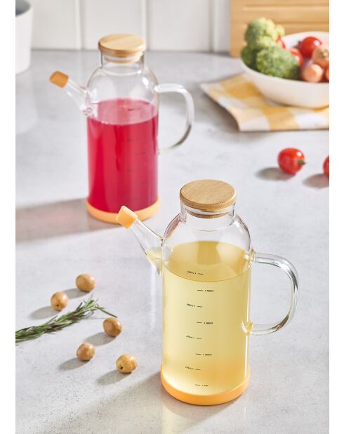 Set van 2 houten oliedispensers - 800 ml
