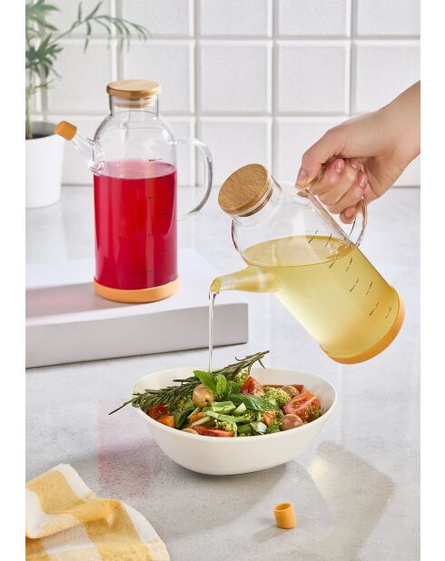 Set van 2 houten oliedispensers - 800 ml