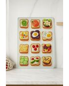 Tabla de cortar multicolor - 20x30 cm