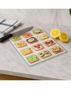 Tabla de cortar multicolor - 20x30 cm