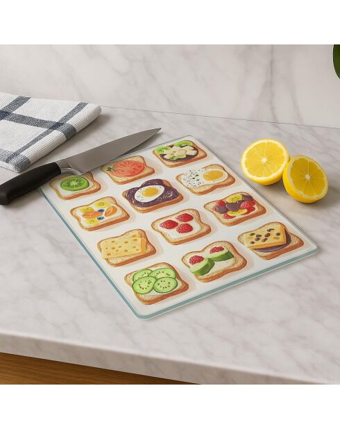 Tabla de cortar multicolor - 20x30 cm
