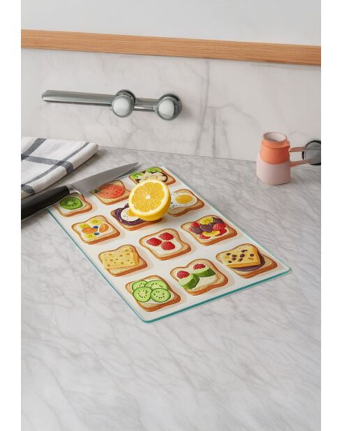 Tabla de cortar multicolor - 20x30 cm