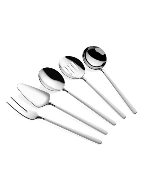 Servizio da tavola argento/bianco - 5 pezzi